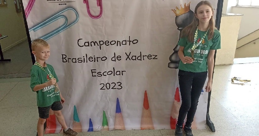 Xadrez: Enxadrista jaraguaense conquista medalha de prata no Brasileiro Escolar