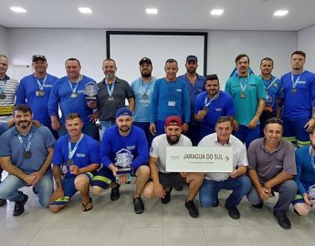 Servidores do Samae foram à Copa Samae em Rio Negrinho 