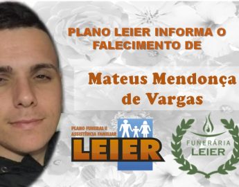 Plano Leier informa o falecimento de Mateus Mendonça de Vargas