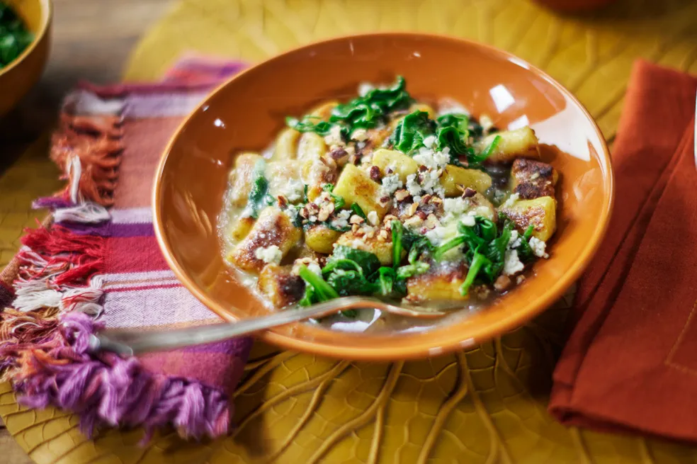 Nhoque de batata-doce com molho de gorgonzola