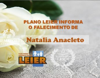 Plano Leier informa o falecimento de Natalia Anacleto
