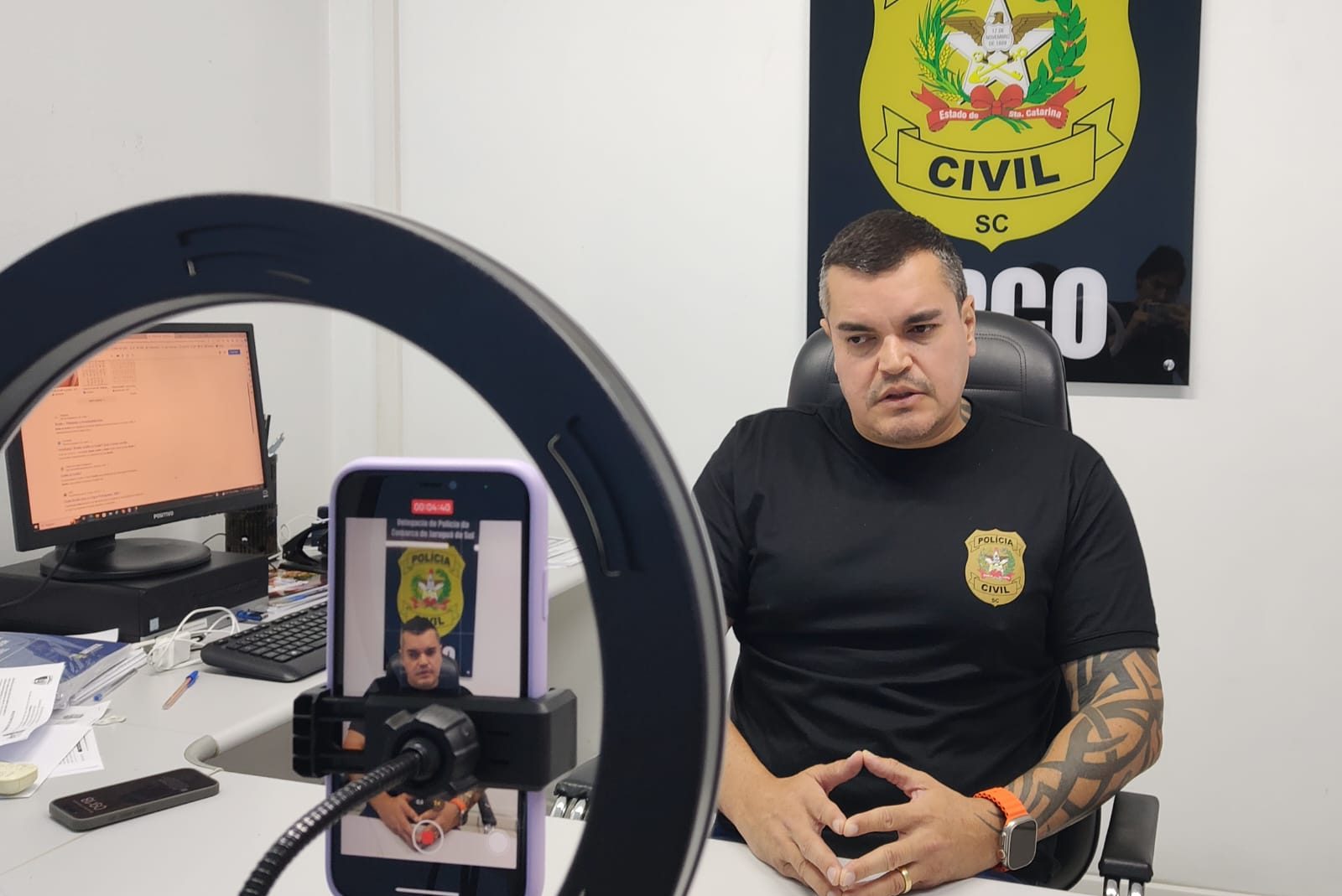 Delegado Mioto chama atenção de mulheres da região (Vídeo)