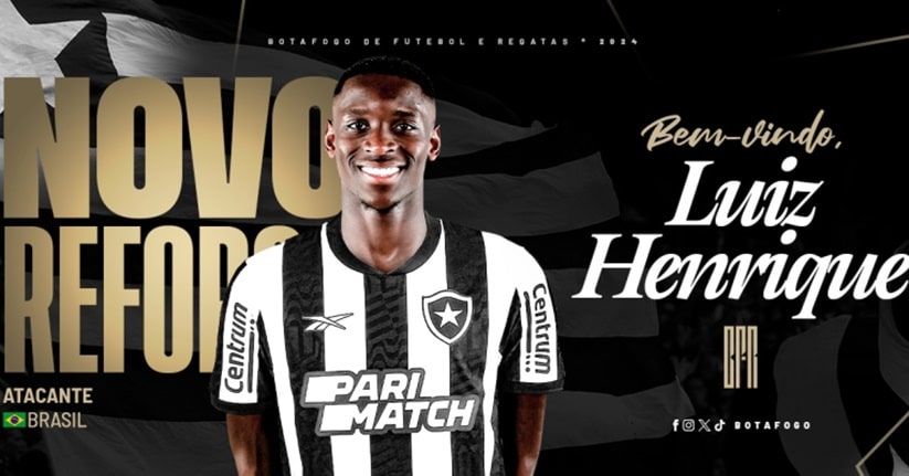 Futebol: Luiz Henrique é anunciado pelo Botafogo