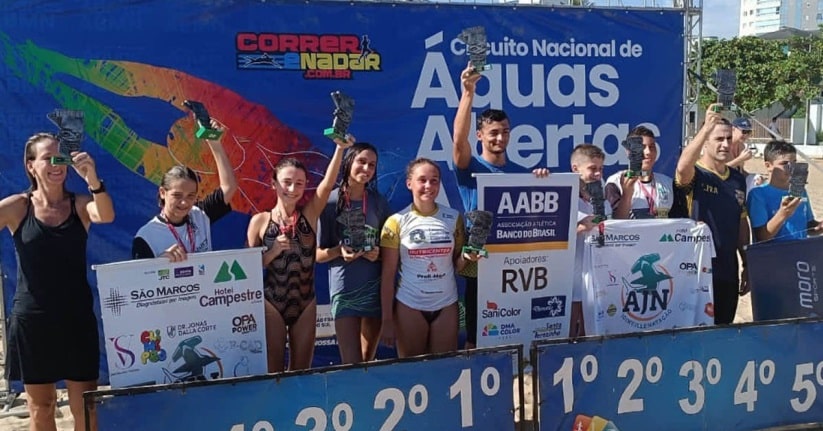 Natação: Jaraguaenses brilham no Circuito Nacional de Águas Abertas