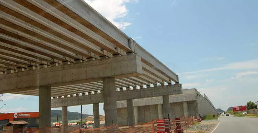 Obras de arte especiais na BR 280 seguem em ritmo lento