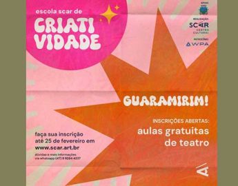 Scar: parceria trará aulas gratuitas de teatro à Guaramirim