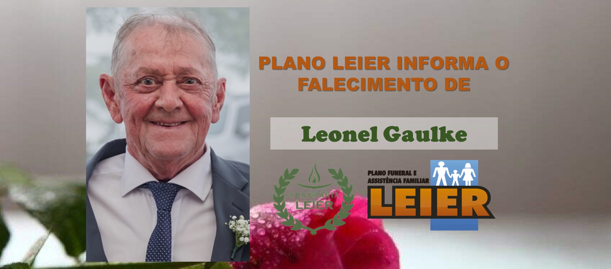 Plano Leier informa o falecimento de Leonel Gaulke