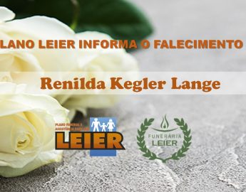 Plano Leier informa o falecimento de Renilda Kegler Lange