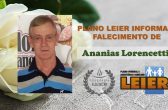 Plano Leier informa o falecimento de Ananias Lorencetti