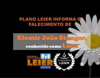 Plano Leier informa o falecimento de Elomir João Stenger, conhecido como Luca