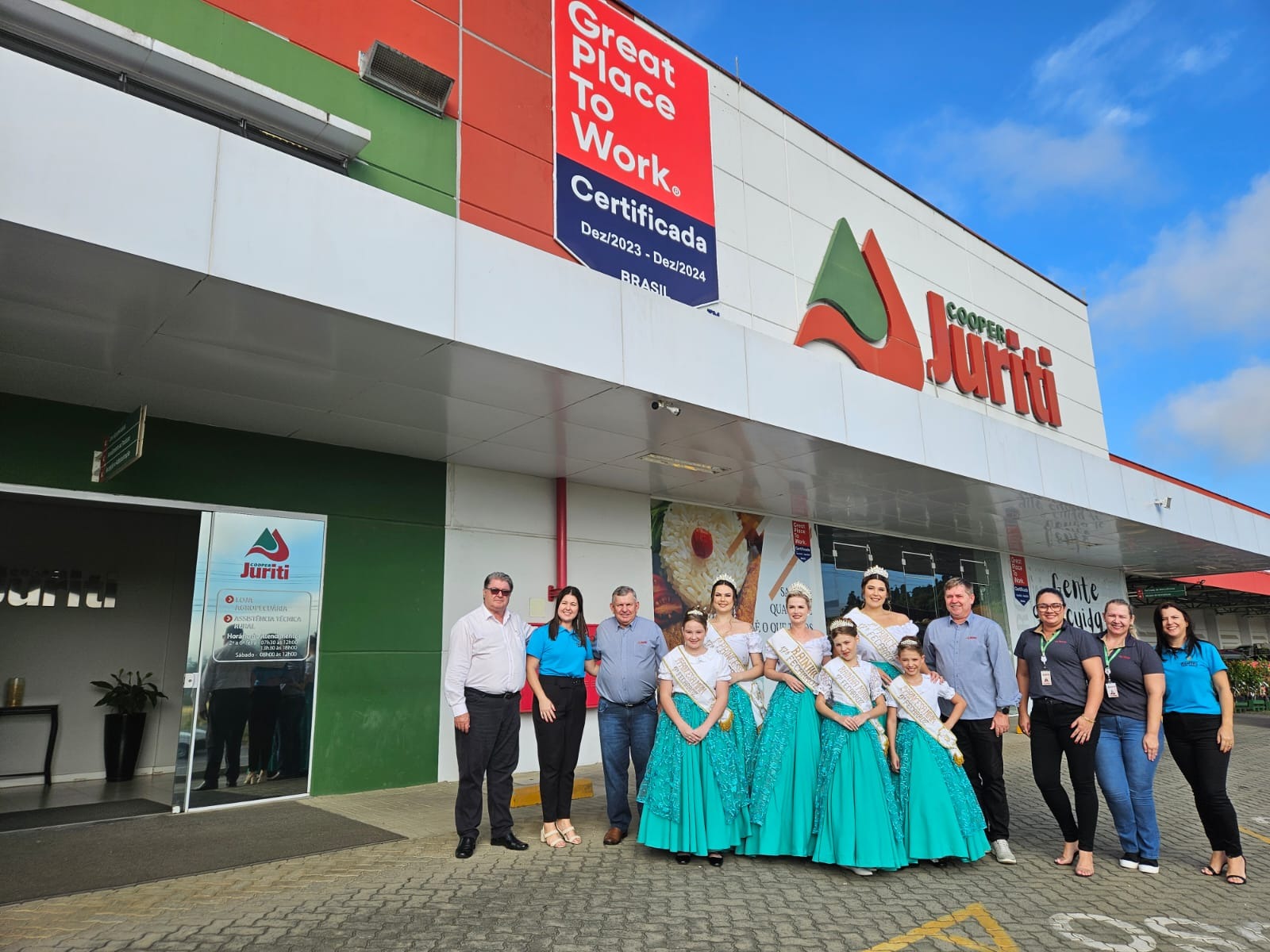 Cooperativa Juriti recebe as realezas da 17ª Festa Catarinense do Arroz