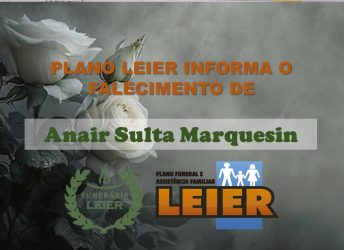 Plano Leier informa o falecimento de Anair Sulta Marquesin