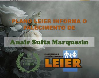 Plano Leier informa o falecimento de Anair Sulta Marquesin