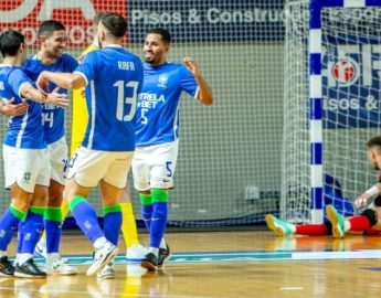 Futsal: Brasil goleia Ucrânia em penúltimo teste antes do mundial