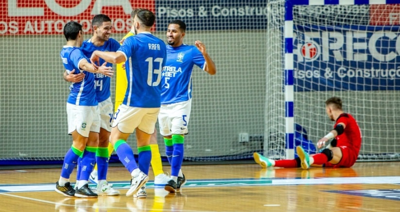 Futsal: Brasil goleia Ucrânia em penúltimo teste antes do mundial