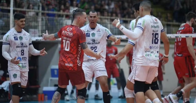 Vôlei: Joinville vence no tie-break e força terceiro jogo na semifinal da Superliga