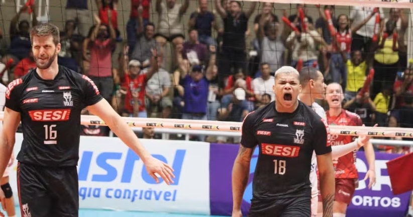 Vôlei: Joinville é superado pelo Sesi no terceiro jogo da semifinal da Superliga