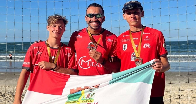 Vôlei de Praia: Dupla jaraguaense garante o bronze na abertura do estadual sub-21