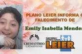 Plano Leier informa o falecimento de Emily Isabella Mendes