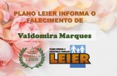 Plano Leier informa o falecimento de Valdomira Marques