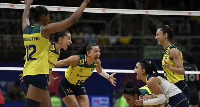 Vôlei: Brasil atropela Coreia do Sul e vence a segunda na Liga das Nações