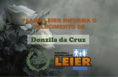 Plano Leier informa o falecimento de Donzila da Cruz
