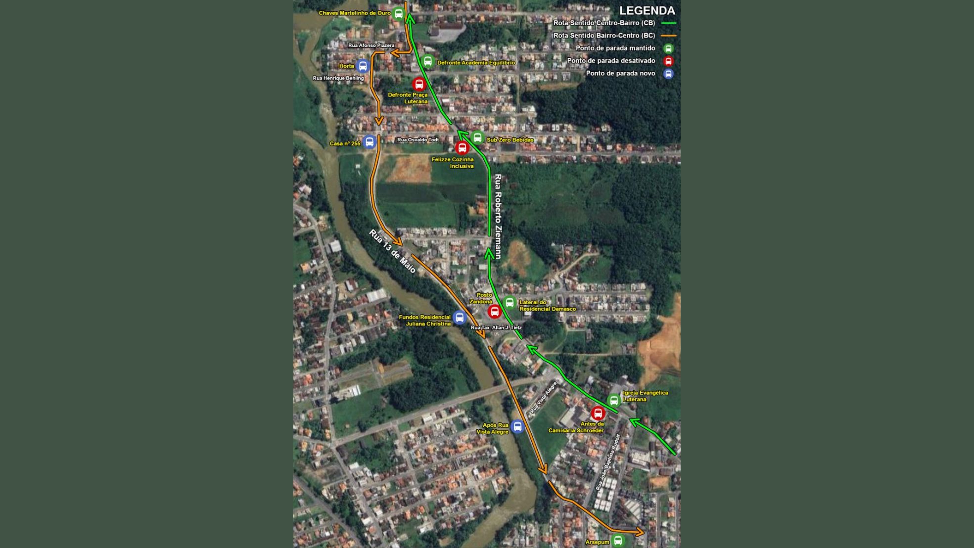 Transporte Coletivo: alterações no bairro Amizade a partir de sábado