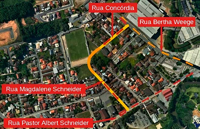 Barra do Rio Cerro ganha rotatória de quadra neste final de semana