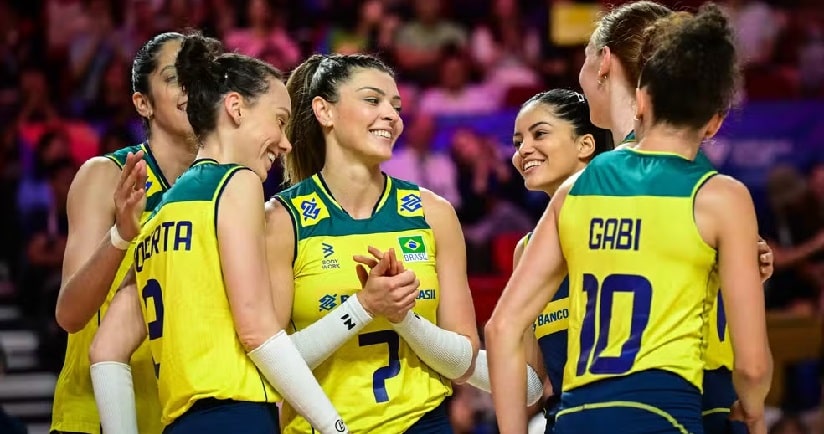 Vôlei: Brasil bate Alemanha e chega à 10ª vitória na Liga das Nações