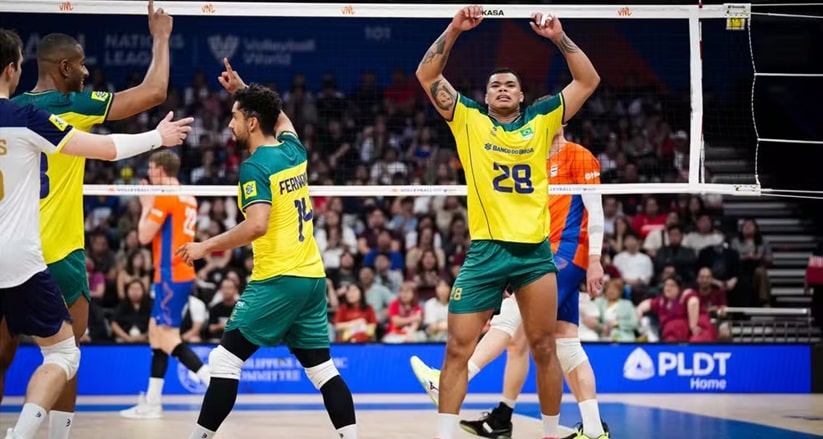 Vôlei: Brasil vence Holanda de virada na Liga das Nações