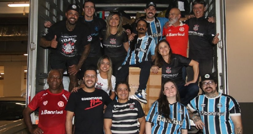 Futebol: Campanha do Corinthians destina 15 toneladas de doações ao RS
