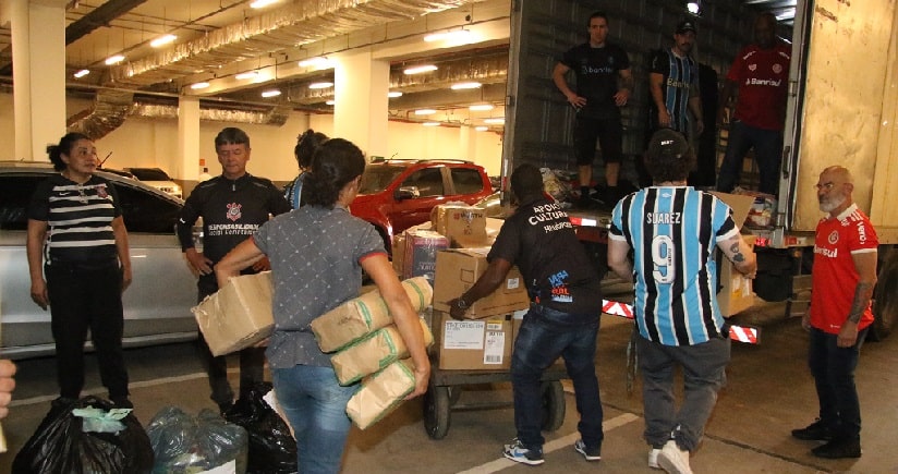 Futebol: Campanha do Corinthians destina 15 toneladas de doações ao RS