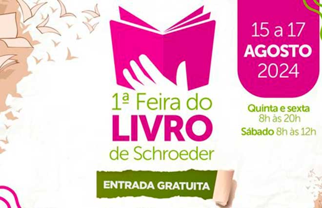 Rádio Schroeder, com apoio do JDV, realizará a 1ª Feira do Livro