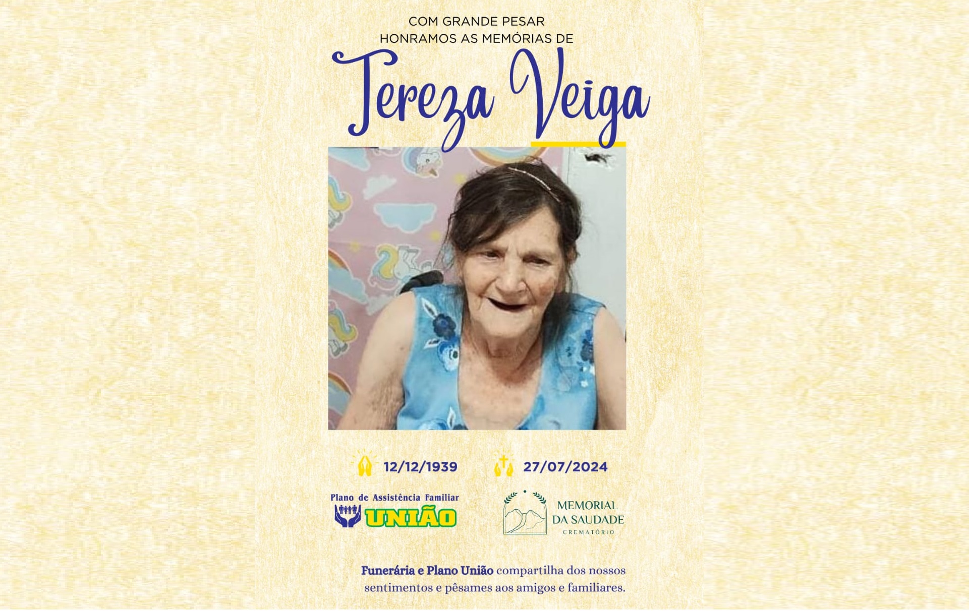PLANO UNIÃO informa – FALECIMENTO