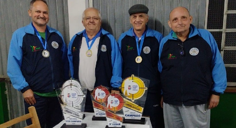 Tiro Esportivo: Equipe jaraguaense é duplamente campeã e lidera o estadual