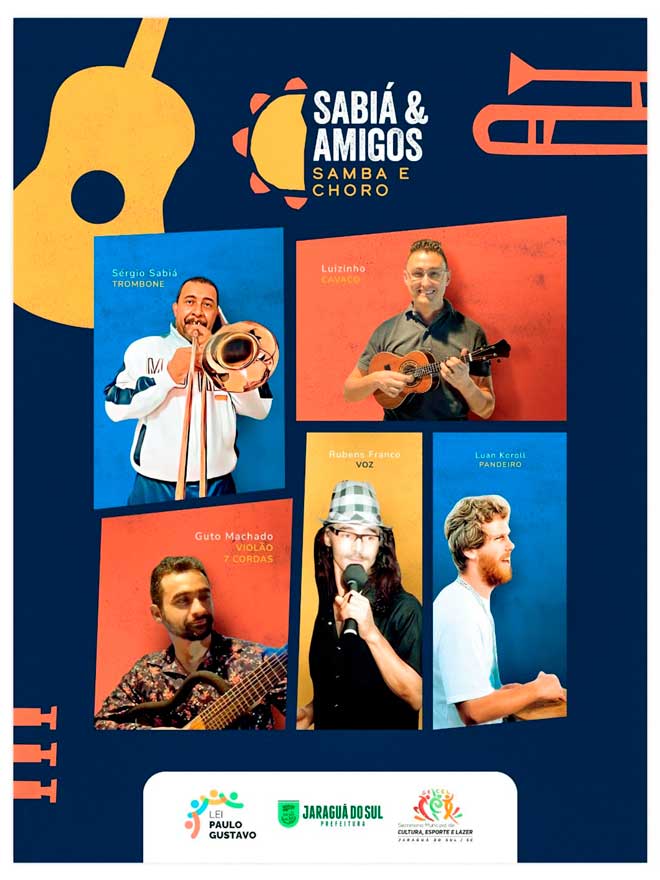 Samba e Choro: programação em locais icônicos de Jaraguá