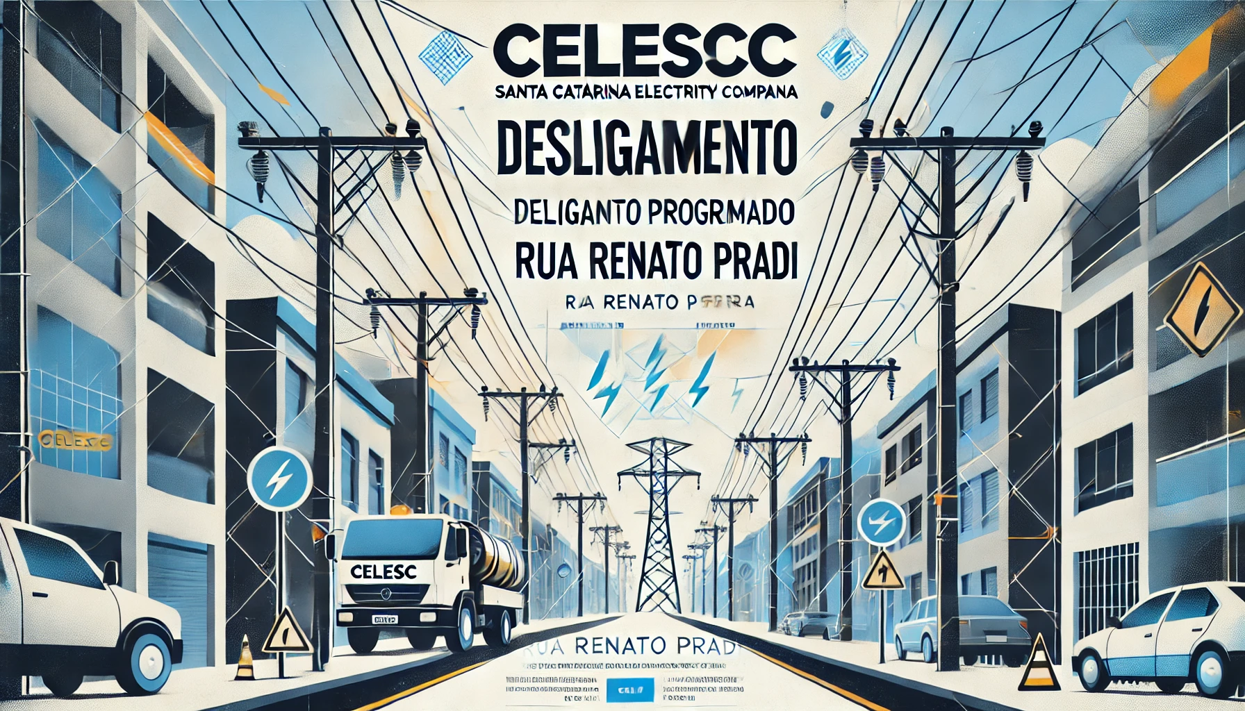 CELESC irá realizar desligamento programado na rua Renato Pradi