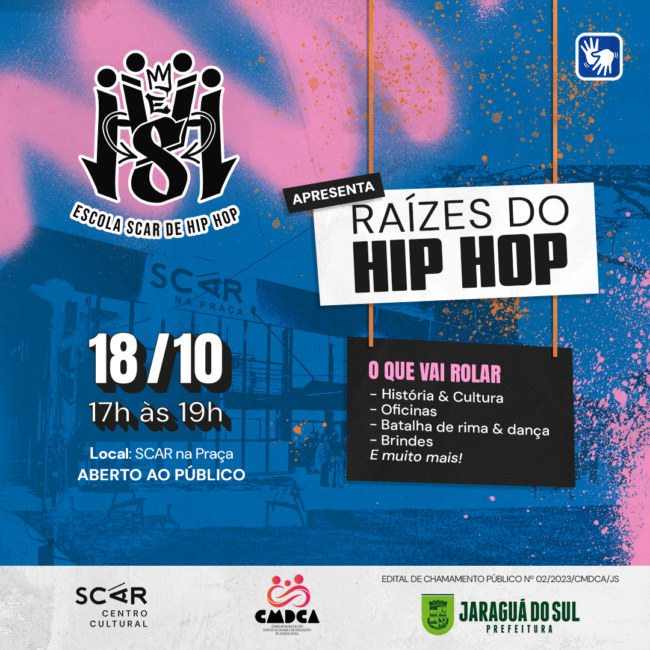 Escola SCAR de Hip Hop apresenta o evento “Raízes do Hip Hop” na praça