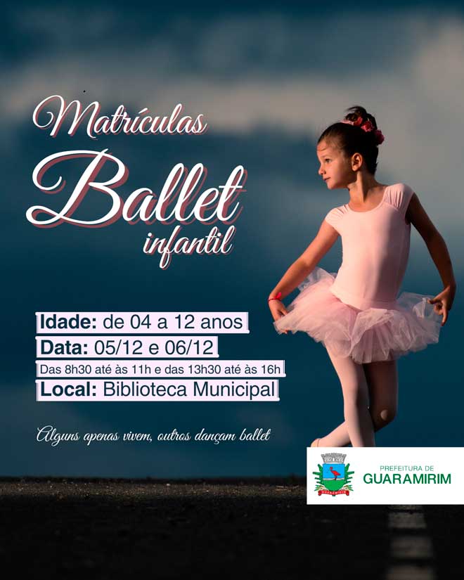 Cultura oferece curso de ballet em Guaramirim