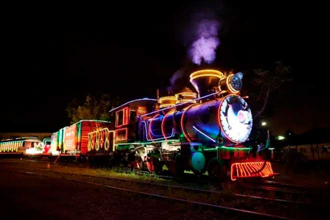 Maria Fumaça natalina percorrerá 1,3 mil km de trilhos