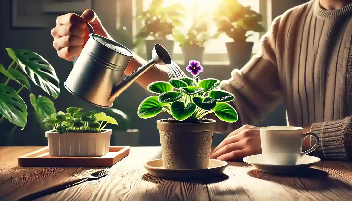 Como regar a violeta sem encharcar as raízes em 4 passos