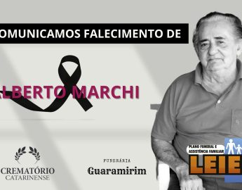 Plano Leier e a Funerária Guaramirim comunicam o falecimento de Alberto Marchi