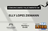 Plano Leier e a Funerária Martins e Aroldi comunicam o falecimento de Elly Lopes Ziemann