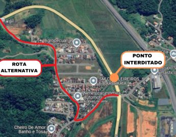Rodovia do Arroz interditada nesta sexta-feira (4)