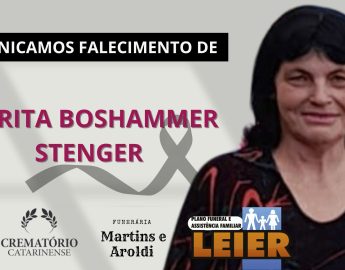 Plano Leier e a Funerária Martins e Aroldi comunicam o falecimento de Dorita Boshammer Stenger