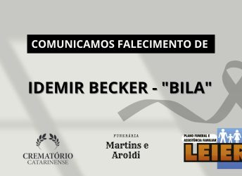 Plano Leier e a Funerária Martins e Aroldi comunicam o falecimento de Idemir Becker – “Bila”