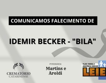 Plano Leier e a Funerária Martins e Aroldi comunicam o falecimento de Idemir Becker – “Bila”