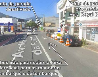 Ponto de ônibus na Marechal será alterado a partir de quinta-feira