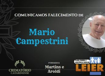 Plano Leier e a Funerária Martins e Aroldi comunicam o falecimento de Mario Campestrini