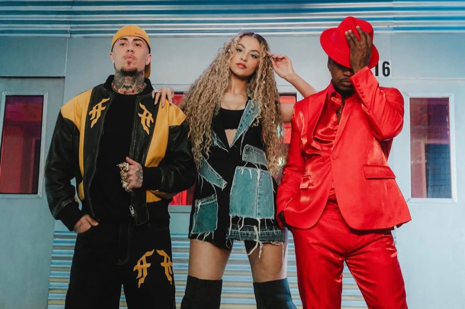 Belli, MC Daniel e Ne-Yo em cena do clipe “Eu e Tu”